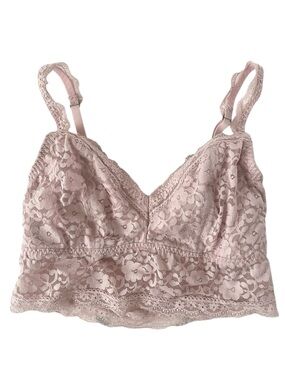 Gilly Hicks Lace Bralette Wireless Bralette Blush Pink Women Large Coquette Y2K